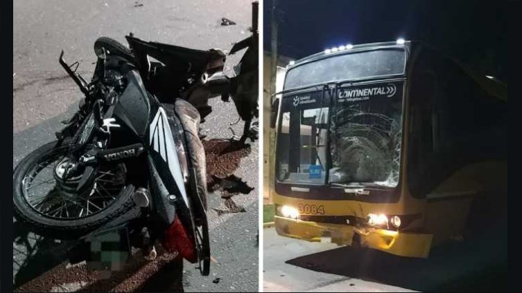 Chocan una moto y un colectivo en Fray Luis Beltrán: dos muertos